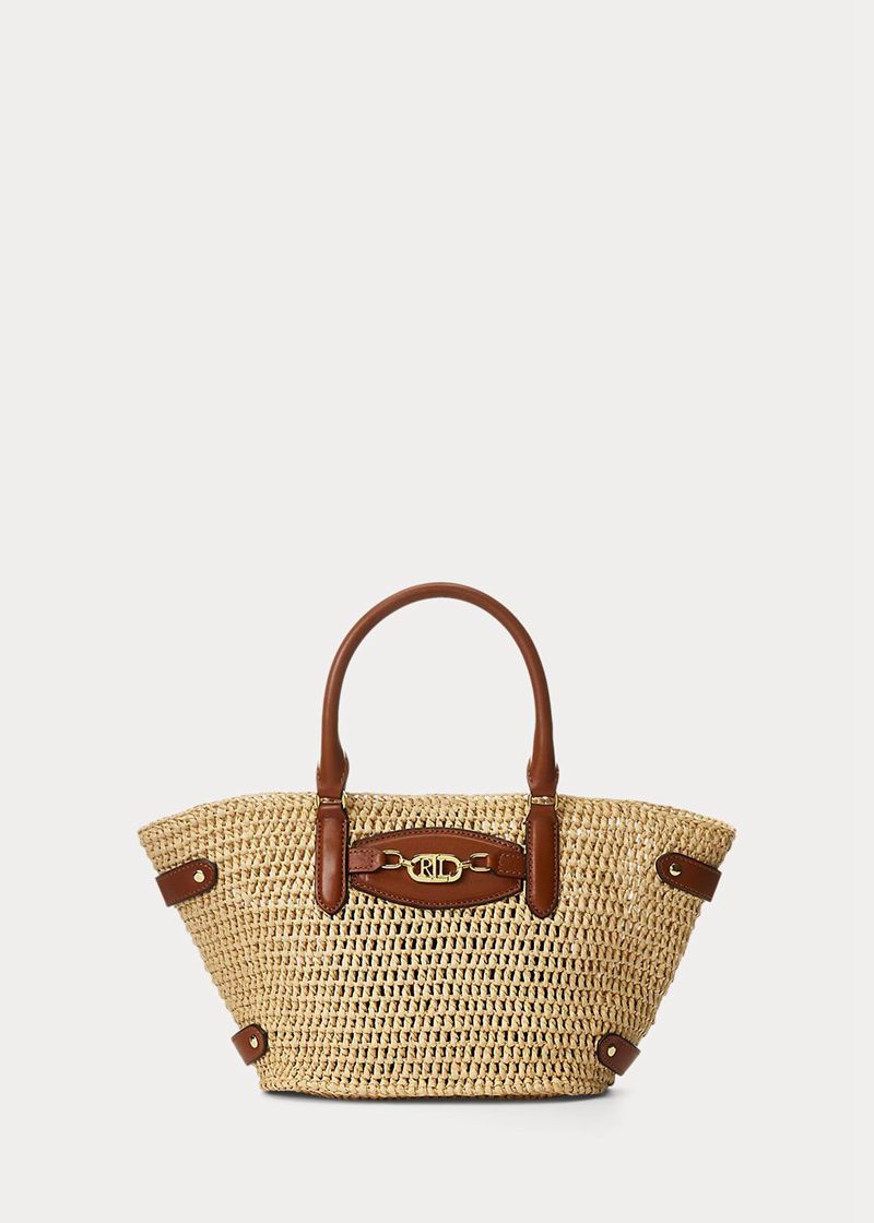 Bolso Lauren Mujer Straw Small Daphney Tote Chile Kaki FMOIV-8145